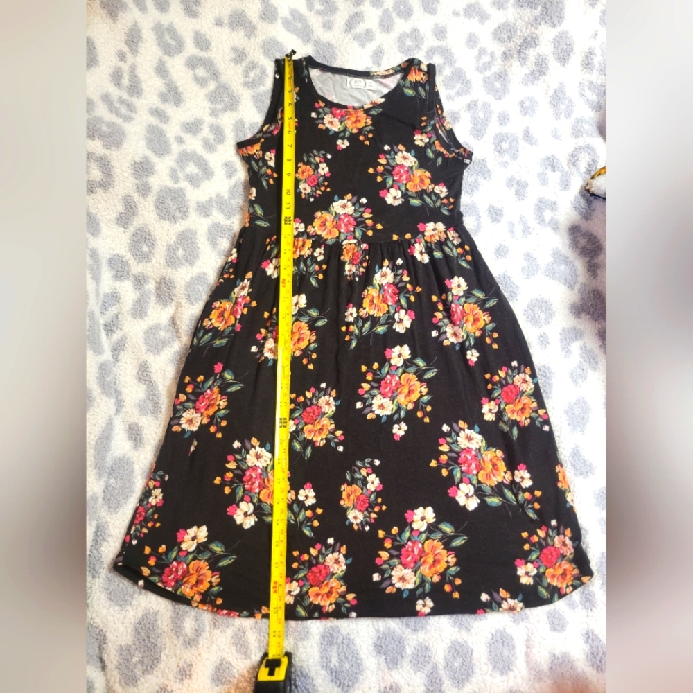 Black floral dress